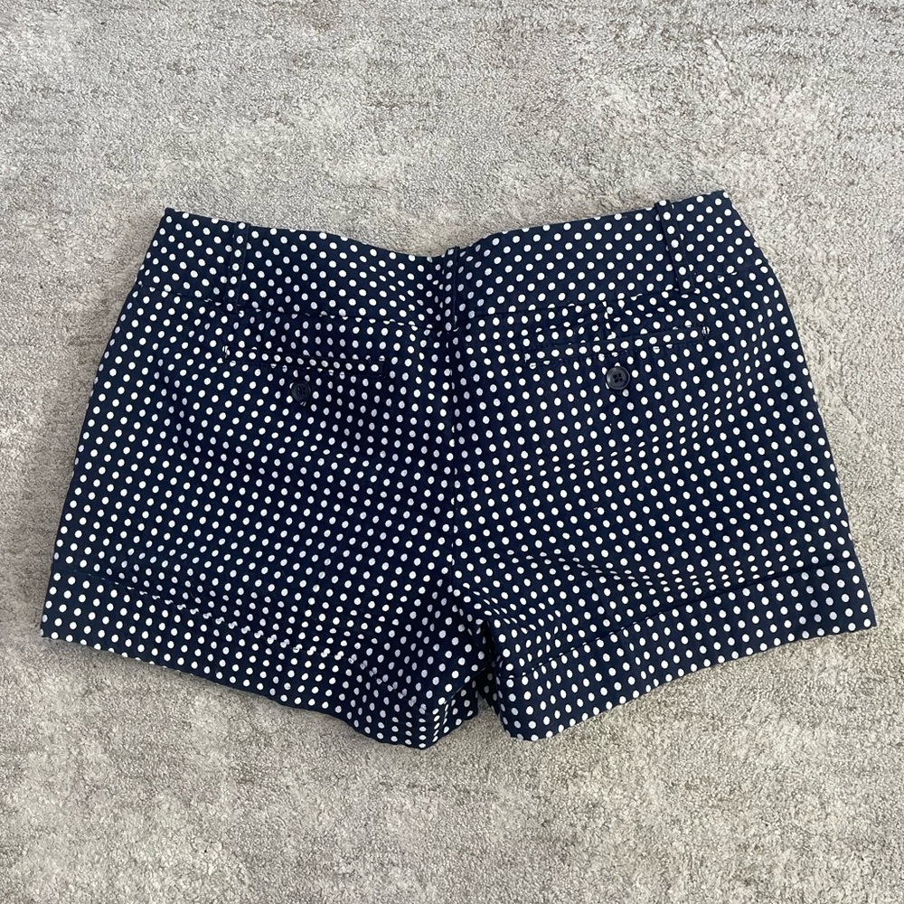 Navy Polka Dot Women's Shorts - Picture 2 of 4